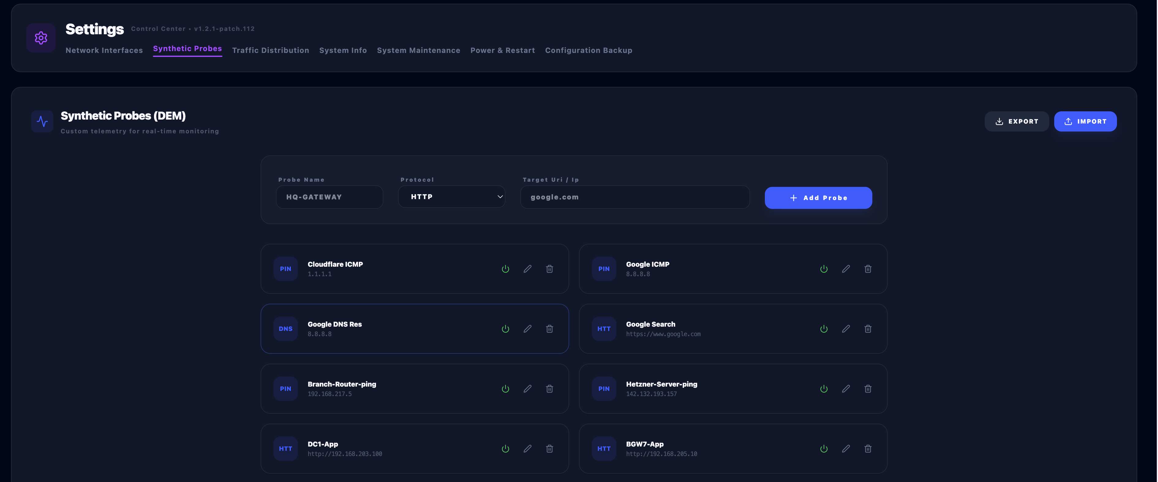 Stigix configuration tab