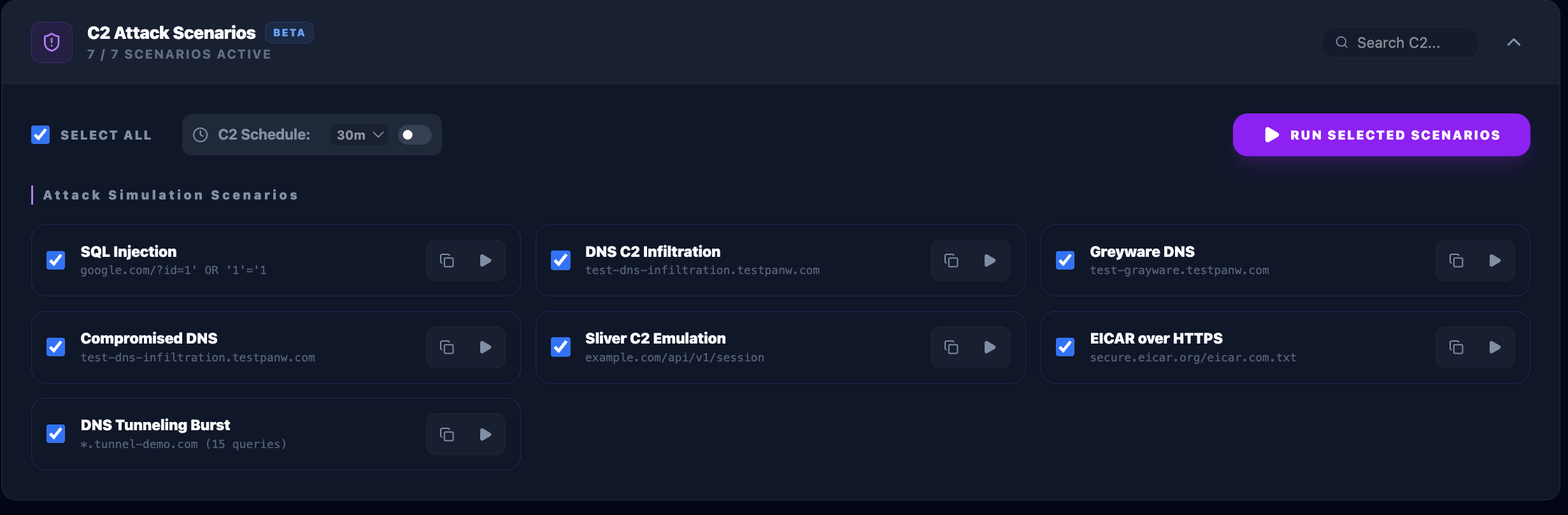 Security C2 Attack Scenarios